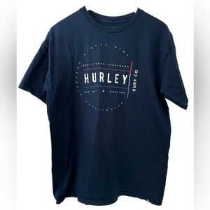 Hurley Surf Co Graphic T-Shirt Navy Blue Men’s Large